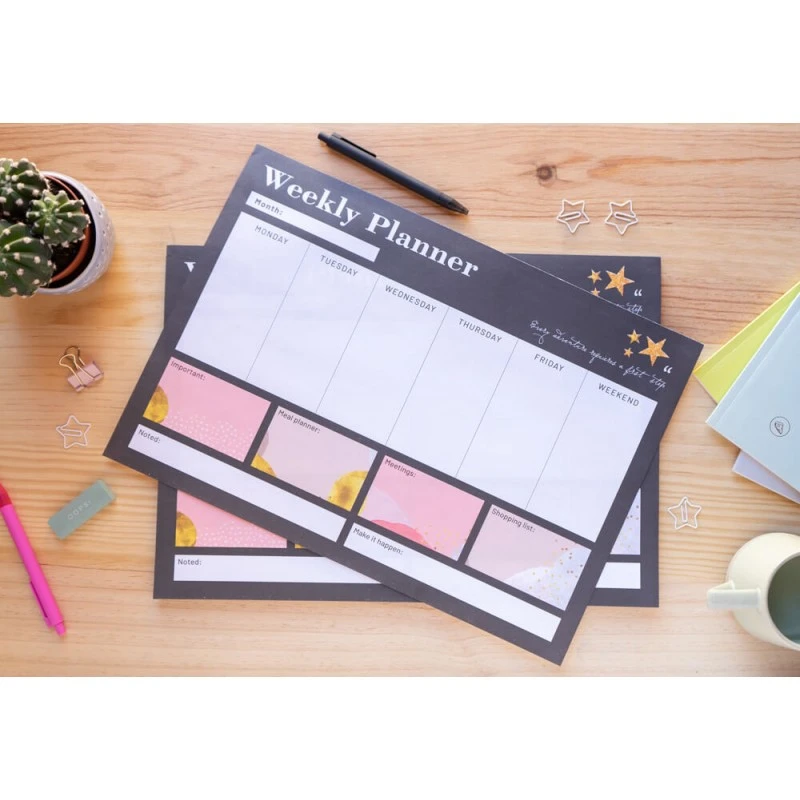 Bloc Planificador Semanal A3 Glitter Gold 7 Bloc Planificador Semanal A3 Glitter Gold - Imagen 5