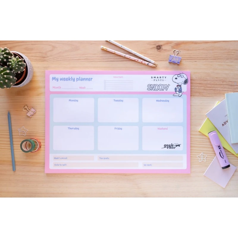 BLOC PLANIFICADOR SEMANAL A3 SNOOPY 4 BLOC PLANIFICADOR SEMANAL A3 SNOOPY - Imagen 2
