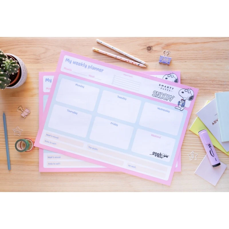 BLOC PLANIFICADOR SEMANAL A3 SNOOPY 6 BLOC PLANIFICADOR SEMANAL A3 SNOOPY - Imagen 4