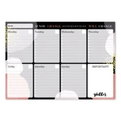 Bloc Planificador Semanal A4 Glitter Gold Dreams