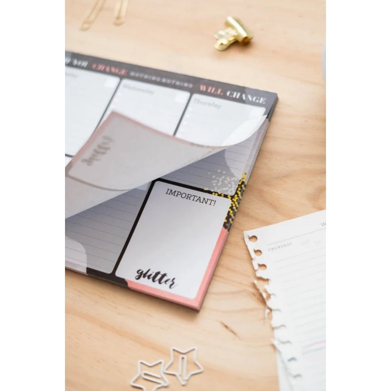 Bloc Planificador Semanal A4 Glitter Gold Dreams 7 Bloc Planificador Semanal A4 Glitter Gold Dreams - Imagen 5