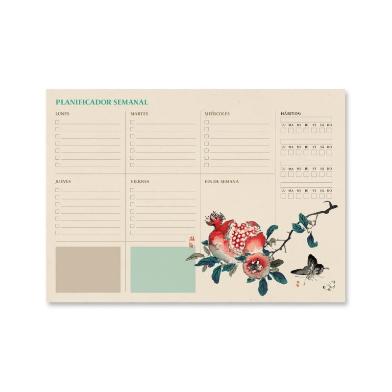 Bloc Planificador Semanal A4 Japanese Español 3 Bloc Planificador Semanal A4 Japanese Español