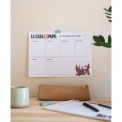 Bloc Planificador Semanal A4 La Casa De Papel -Eric Ventas bloc planificador semanal a4 la casa de papel 5