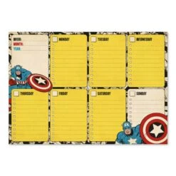 Bloc Planificador Semanal Capitan America Escudo Marvel A4