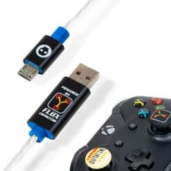 Cable USB PS4 & Xbox One Regreso Al Futuro Con LED & Grips