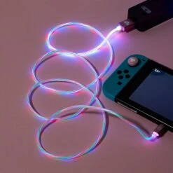 Cable USB Tipo C Nintendo Switch Unicornio Con LED & Grips -Eric Ventas cable usb tipo c led y grips nintendo switch unicornio 2