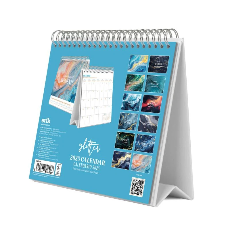 Calendario De Escritorio 2025 Glitter 6 Calendario De Escritorio 2025 Glitter - Imagen 4