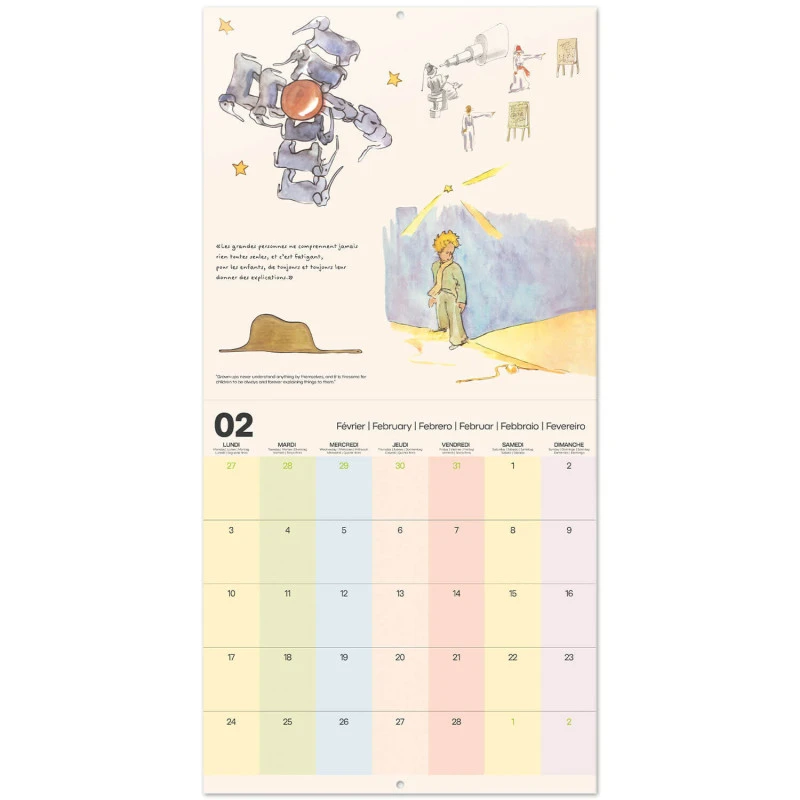 Calendario De Pared 2025 El Principito 5 Calendario De Pared 2025 El Principito - Imagen 3