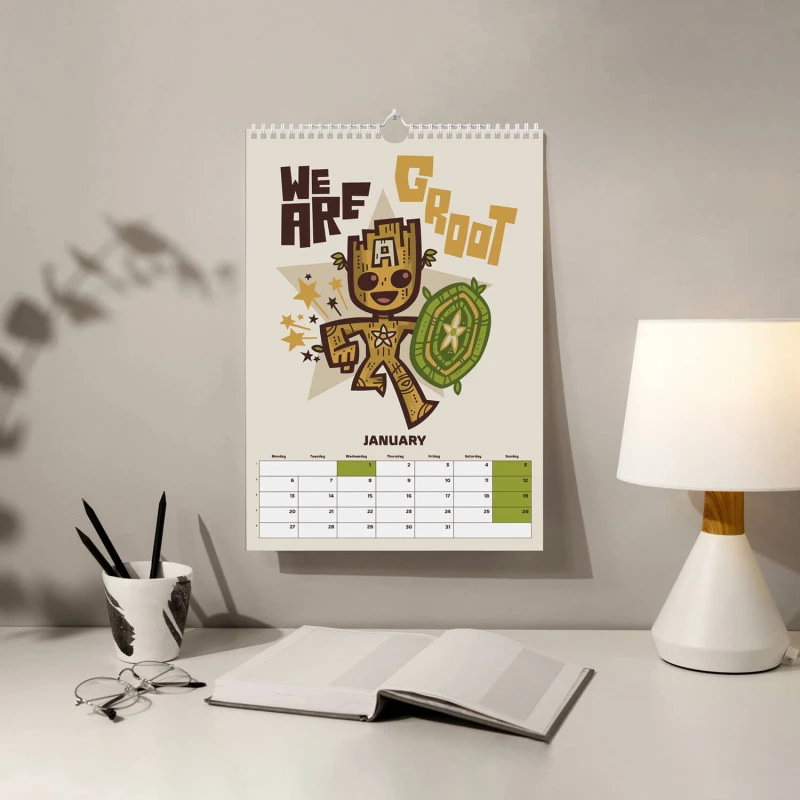 Calendario De Pared 2025 Groot Marvel A3 6 Calendario De Pared 2025 Groot Marvel A3 - Imagen 4