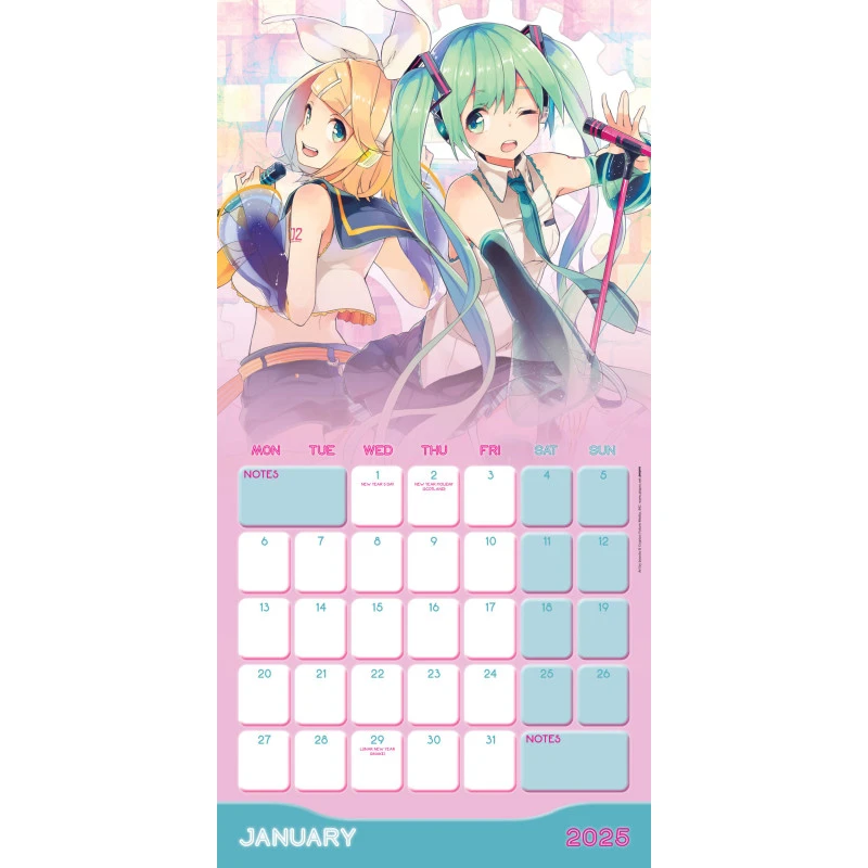 Calendario De Pared 2025 Hatsune Miku 5 Calendario De Pared 2025 Hatsune Miku - Imagen 3