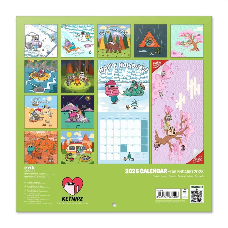 Calendario De Pared 2025 Ketnipz 4 Calendario De Pared 2025 Ketnipz - Imagen 2