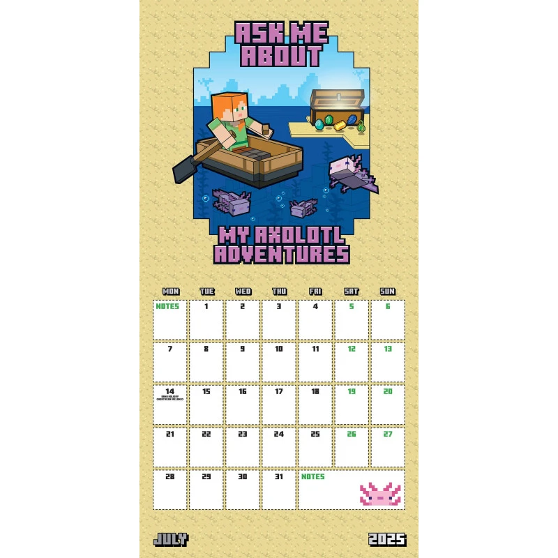 Calendario De Pared 2025 Minecraft 6 Calendario De Pared 2025 Minecraft - Imagen 4