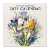Calendario De Pared 2025 Vintage Flowers -Eric Ventas calendario de pared 2025 vintage flowers
