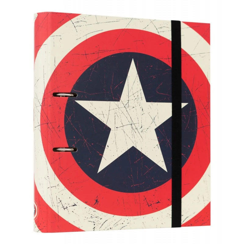 Carpeta 2 Anillas Troquelada Premium Marvel Captain America Shield 3 Carpeta 2 Anillas Troquelada Premium Marvel Captain America Shield