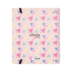 Carpeta 4 Anillas Troquelada Premium Amelie Classic Rosa -Eric Ventas carpeta 4 anillas troquelada premium amelie classic rosa 2