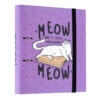 Carpeta Escolar 2 Anillas Meow Meow Cats -Eric Ventas carpeta escolar 2 anillas meow meow cats