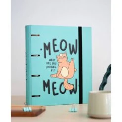 Carpeta Escolar 4 Anillas Meow Meow -Eric Ventas carpeta escolar 4 anillas meow meow 3