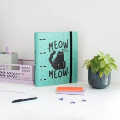 Carpeta Escolar 4 Anillas Meow Meow Cats -Eric Ventas carpeta escolar 4 anillas meow meow cats 3