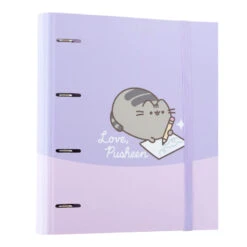 Carpeta Escolar 4 Anillas Pusheen Moments