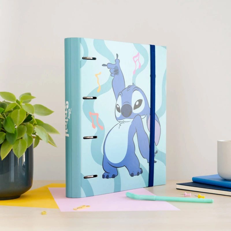 Carpeta Escolar 4 Anillas Stitch Waves Disney 6 Carpeta Escolar 4 Anillas Stitch Waves Disney - Imagen 4