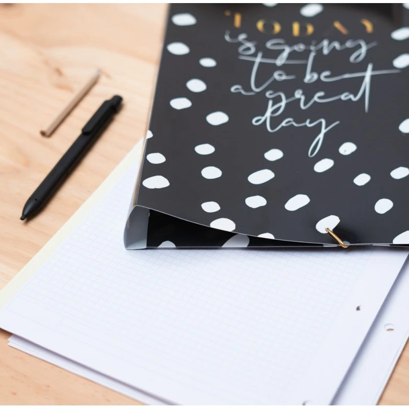 Carpeta Gomas A4 Polipropileno Glitter Gold Dreams 6 Carpeta Gomas A4 Polipropileno Glitter Gold Dreams - Imagen 4