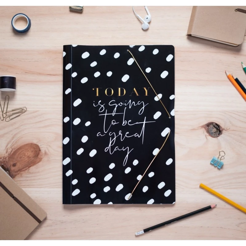 Carpeta Gomas A4 Polipropileno Glitter Gold Dreams 7 Carpeta Gomas A4 Polipropileno Glitter Gold Dreams - Imagen 5