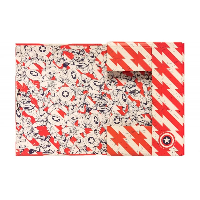 Marvel Carpeta Gomas Con Solapa Capitán América 4 Marvel Carpeta Gomas Con Solapa Capitán América - Imagen 2