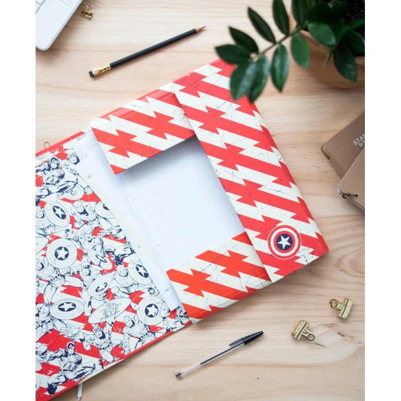 Marvel Carpeta Gomas Con Solapa Capitán América 6 Marvel Carpeta Gomas Con Solapa Capitán América - Imagen 4