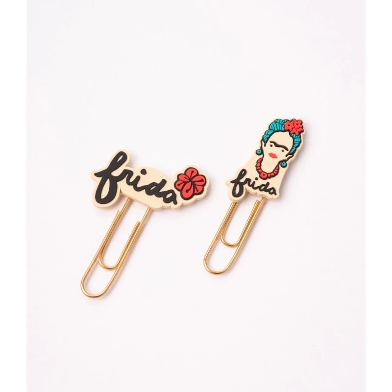 Clips Con Topper Frida Kahlo 4 Clips Con Topper Frida Kahlo - Imagen 2