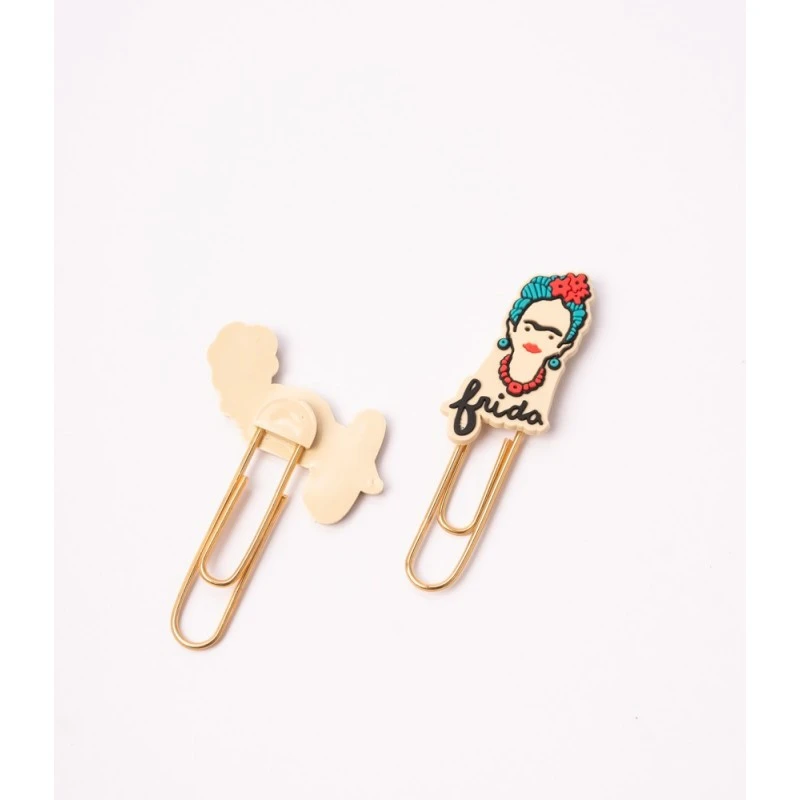 Clips Con Topper Frida Kahlo 5 Clips Con Topper Frida Kahlo - Imagen 3