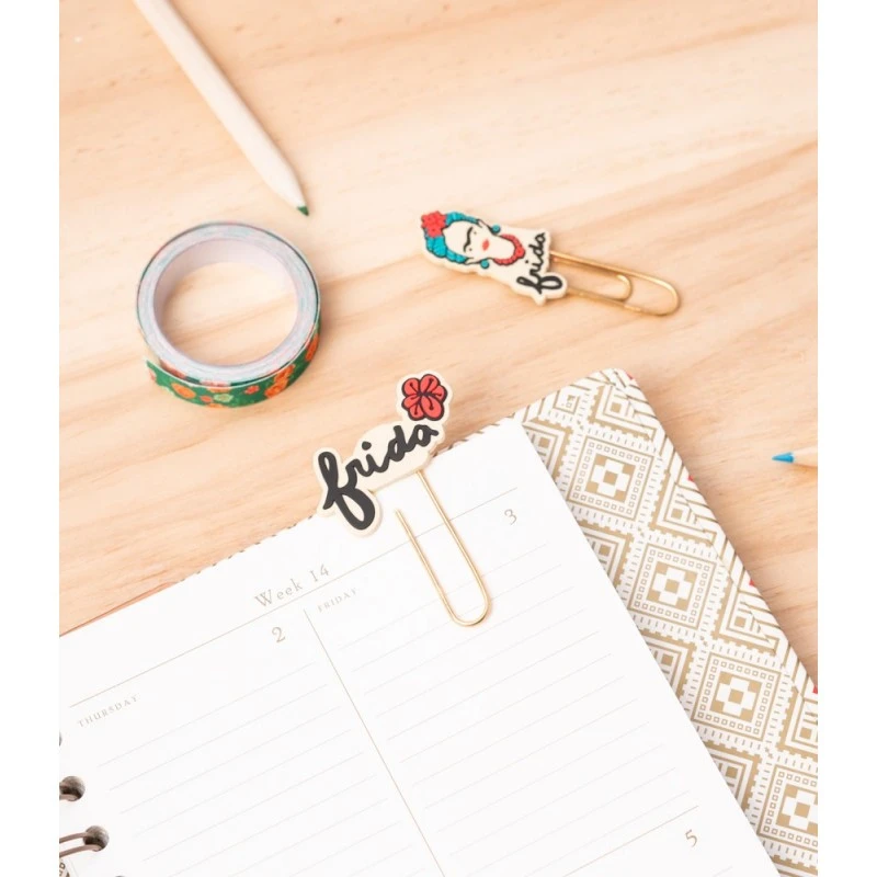 Clips Con Topper Frida Kahlo 8 Clips Con Topper Frida Kahlo - Imagen 6
