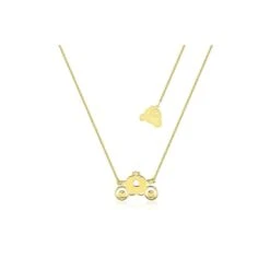 Colgante Disney La Cenicienta Carruaje Plata De Ley Chapado En Oro