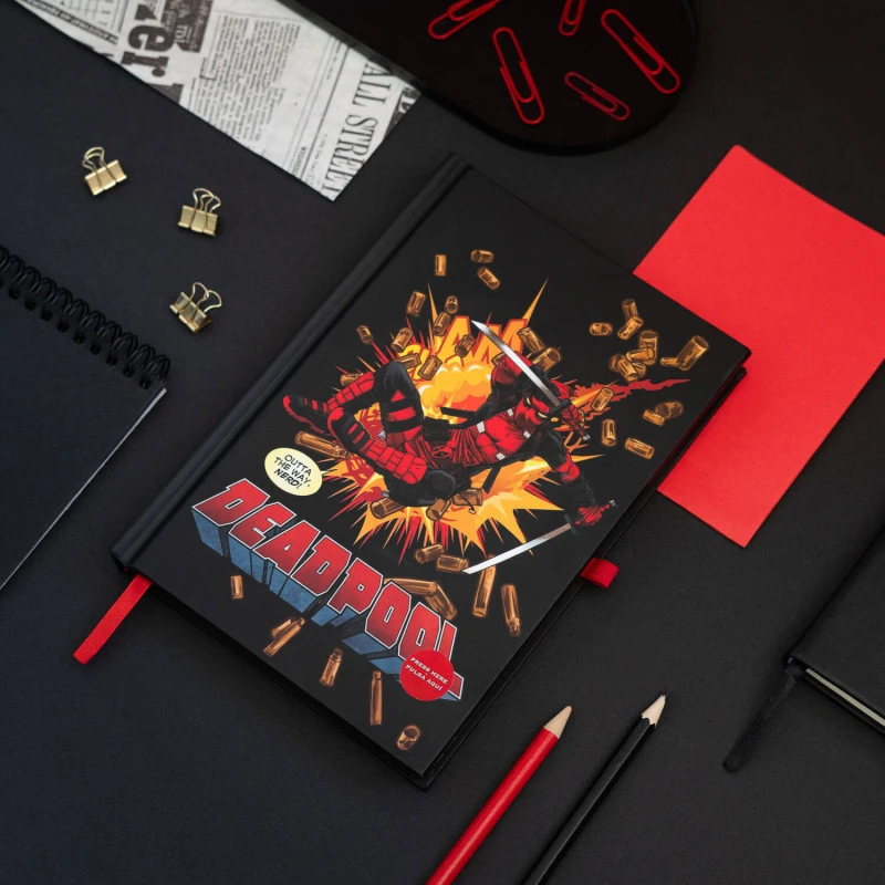 Cuaderno Deadpool Marvel A5 Premium Con Luz Led 9 Cuaderno Deadpool Marvel A5 Premium Con Luz Led - Imagen 7