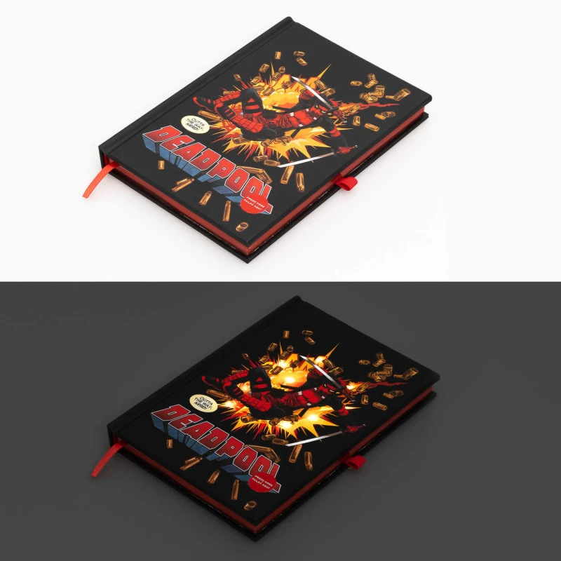 Cuaderno Deadpool Marvel A5 Premium Con Luz Led 3 Cuaderno Deadpool Marvel A5 Premium Con Luz Led
