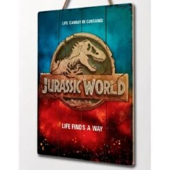 JURASSIC PARK Cuadro De Madera 3D Jurassic World Life Finds A Way Internacional