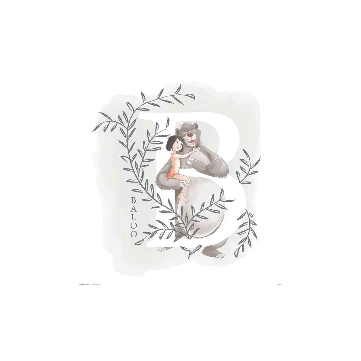 Print El Libro De La Selva Baloo Disney 30X30 Cm 3 Print El Libro De La Selva Baloo Disney 30X30 Cm