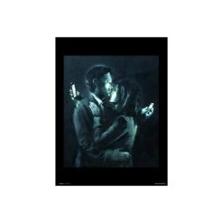 Print Banksy Mobile Phone Lovers 30X40 Cm