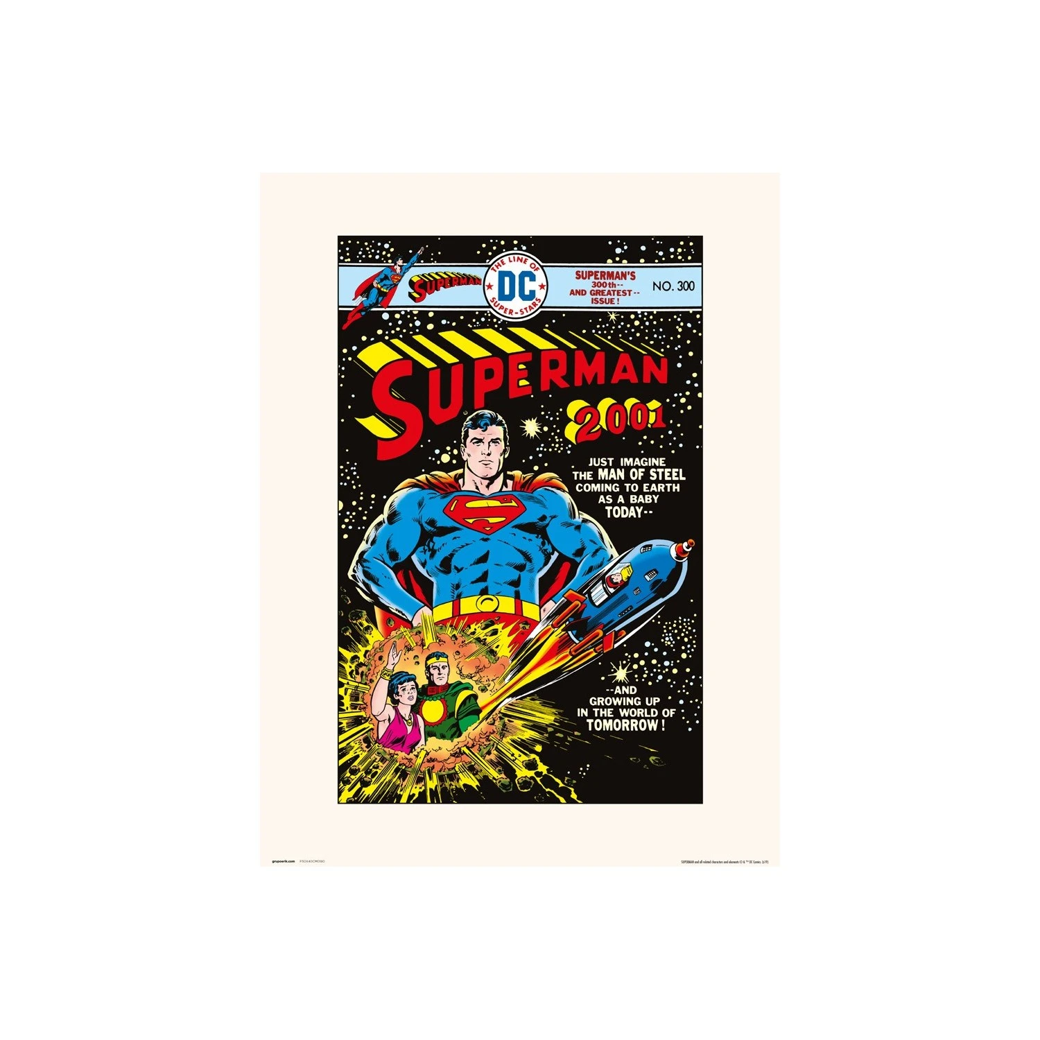 Lamina 30X40 Cm Dc Comics Superman 300 3 Lamina 30X40 Cm Dc Comics Superman 300