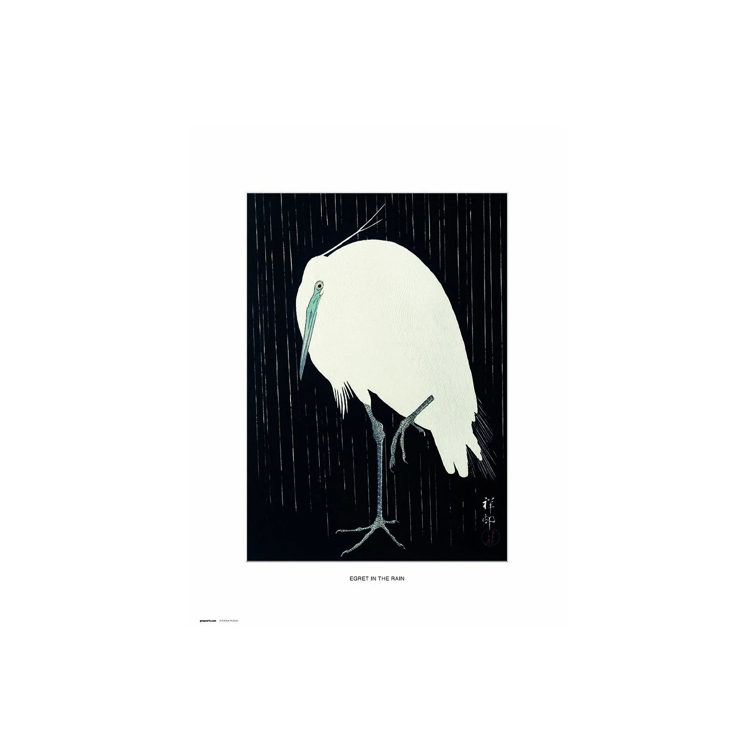 Lamina 30X40 Cm Egret In The Rain 3 Lamina 30X40 Cm Egret In The Rain