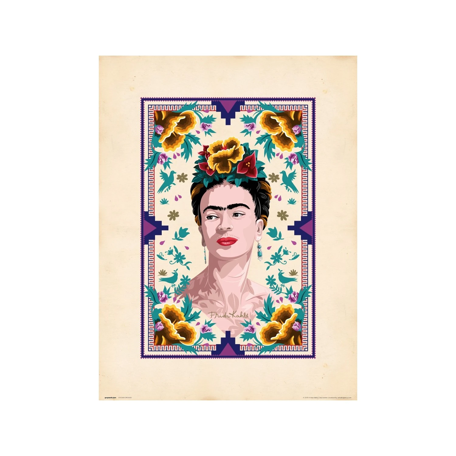 Print Frida Kahlo Ilustracion 30X40 Cm 3 Print Frida Kahlo Ilustracion 30X40 Cm