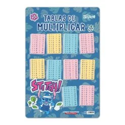 Lamina Educativa Tablas De Multiplicar Stitch Disney