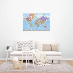 Poster Carte Du Monde Frances -Eric Ventas maxi postercarte du monde 1