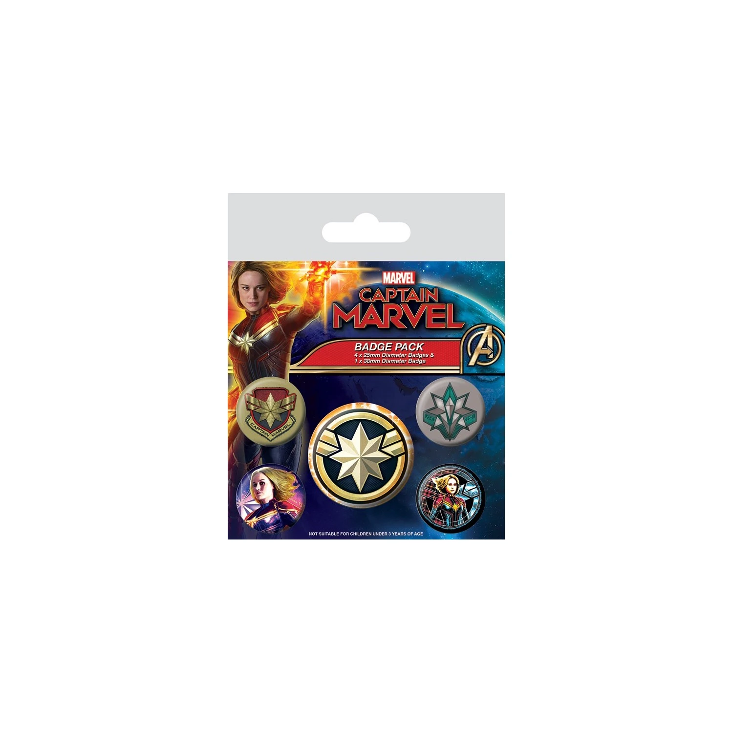 Pack Chapas Capitana Marvel 3 Pack Chapas Capitana Marvel