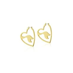 Pendientes Aros Disney La Sirenita Cola Chapado En Oro