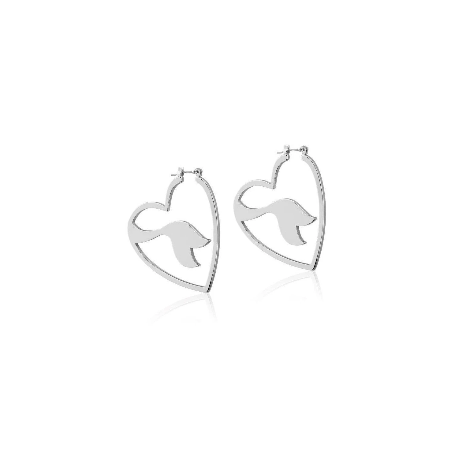 Pendientes Aros Disney La Sirenita Cola Chapado En Oro Blanco 3 Pendientes Aros Disney La Sirenita Cola Chapado En Oro Blanco