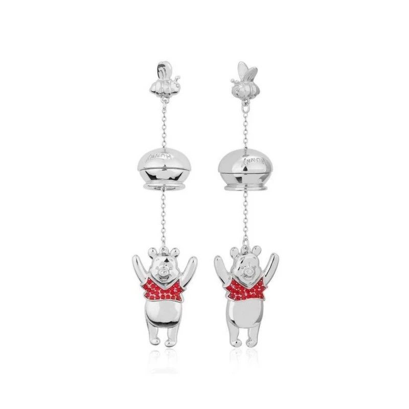 Pendientes Disney Winnie The Pooh Tarro Miel Baño De Oro Blanco 3 Pendientes Disney Winnie The Pooh Tarro Miel Baño De Oro Blanco