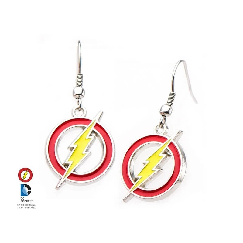 Pendientes The Flash Dc Comics Logo 3 Pendientes The Flash Dc Comics Logo