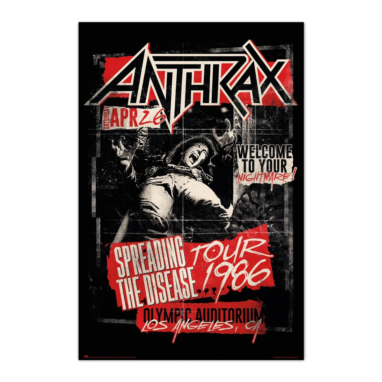 Poster Anthrax Spreading The Disease 1986 3 Poster Anthrax Spreading The Disease 1986
