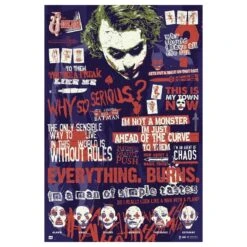 DC COMICS Poster Joker Frases Batman El Caballero Oscuro