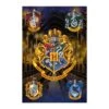 Poster Harry Potter Casas De Hogwarts -Eric Ventas poster harry potter casas de hogwarts